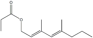 Propionic acid 3,5-dimethyl-2,4-octadienyl ester Struktur