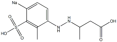 3-[2-(2-Methyl-4-sodiosulfophenyl)hydrazino]butanoic acid Struktur