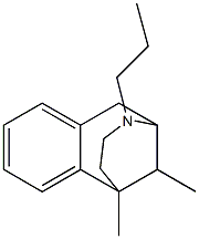 6,11-Dimethyl-1,2,3,4,5,6-hexahydro-3-propyl-2,6-methano-3-benzazocine Struktur