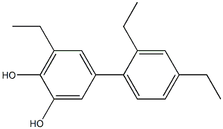 3-Ethyl-5-(2,4-diethylphenyl)benzene-1,2-diol Struktur