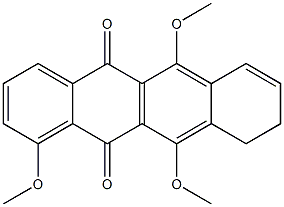 9,10-Dihydro-1,6,11-trimethoxy-5,12-naphthacenedione Struktur