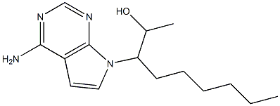 4-Amino-7-[1-(1-hydroxyethyl)heptyl]-7H-pyrrolo[2,3-d]pyrimidine Struktur