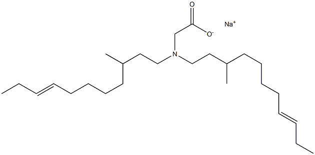 N,N-Bis(3-methyl-8-undecenyl)aminoacetic acid sodium salt Struktur