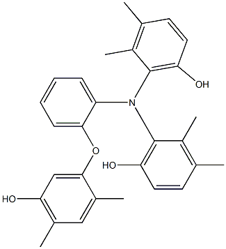 N,N-Bis(6-hydroxy-2,3-dimethylphenyl)-2-(5-hydroxy-2,4-dimethylphenoxy)benzenamine Struktur