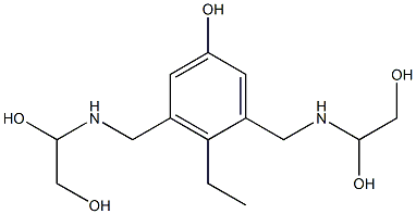 3,5-Bis[[(1,2-dihydroxyethyl)amino]methyl]-4-ethylphenol Struktur