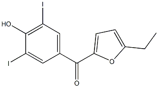 3,5-Diiodo-4-hydroxyphenyl 5-ethyl-2-furyl ketone Structure