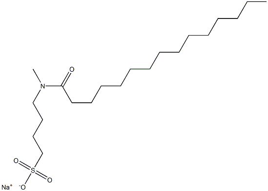 4-(N-Pentadecanoyl-N-methylamino)-1-butanesulfonic acid sodium salt Struktur