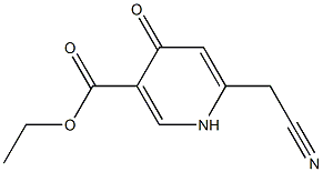 6-(Cyanomethyl)-4-oxo-1,4-dihydropyridine-3-carboxylic acid ethyl ester Struktur