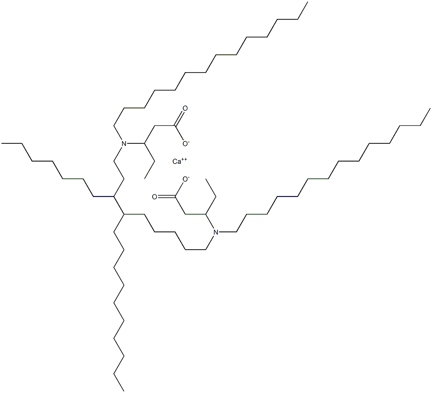 Bis[3-(ditetradecylamino)valeric acid]calcium salt Struktur