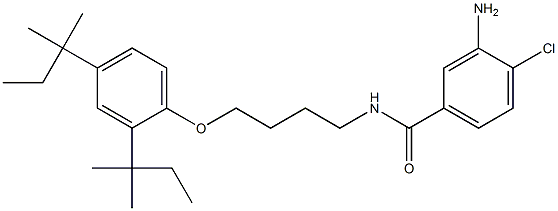 3-Amino-4-chloro-N-[4-(2,4-di-tert-pentylphenoxy)butyl]benzamide Struktur