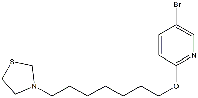 5-Bromo-2-[[7-(3-thiazolidinyl)heptyl]oxy]pyridine Struktur