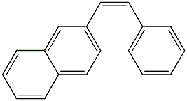 (Z)-1-Phenyl-2-(2-naphthyl)ethene Struktur