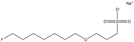 3-(7-Fluoroheptyloxy)-1-propanesulfonic acid sodium salt Struktur