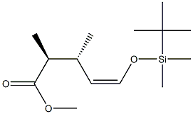 (2S,3R,5Z)-2,3-Dimethyl-5-[dimethyl(1,1-dimethylethyl)siloxy]-4-pentenoic acid methyl ester Struktur