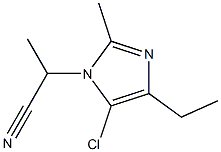 5-Chloro-1-(1-cyanoethyl)-4-ethyl-2-methyl-1H-imidazole Struktur