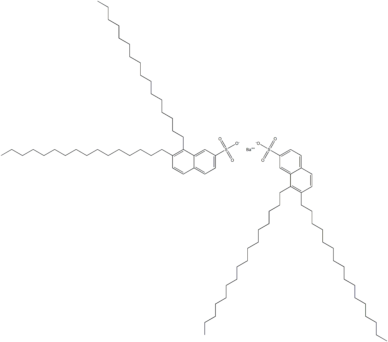 Bis(7,8-dihexadecyl-2-naphthalenesulfonic acid)barium salt Struktur