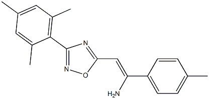 5-[(Z)-2-Amino-2-(4-methylphenyl)ethenyl]-3-(2,4,6-trimethylphenyl)-1,2,4-oxadiazole Struktur