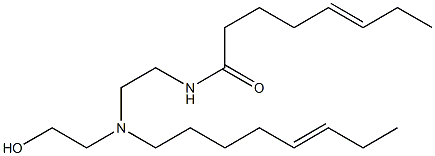 N-[2-[N-(2-Hydroxyethyl)-N-(5-octenyl)amino]ethyl]-5-octenamide Struktur