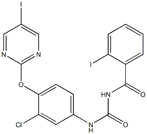 1-(2-Iodobenzoyl)-3-[4-[(5-iodo-2-pyrimidinyl)oxy]-3-chlorophenyl]urea Struktur