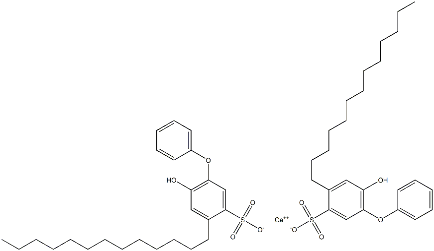 Bis(6-hydroxy-4-tridecyl[oxybisbenzene]-3-sulfonic acid)calcium salt Struktur