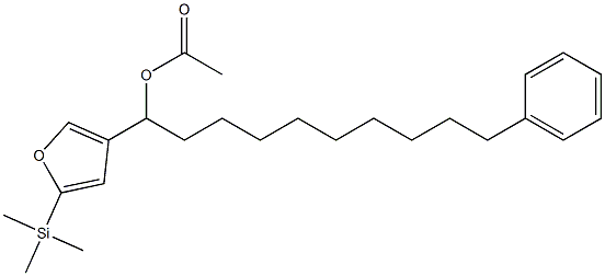 Acetic acid 1-[5-(trimethylsilyl)-3-furyl]-10-phenyldecyl ester Struktur