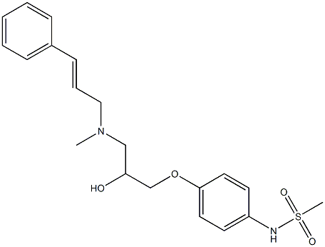 N-[4-[2-Hydroxy-3-[N-(3-phenyl-2-propenyl)-N-methylamino]propyloxy]phenyl]methanesulfonamide Struktur