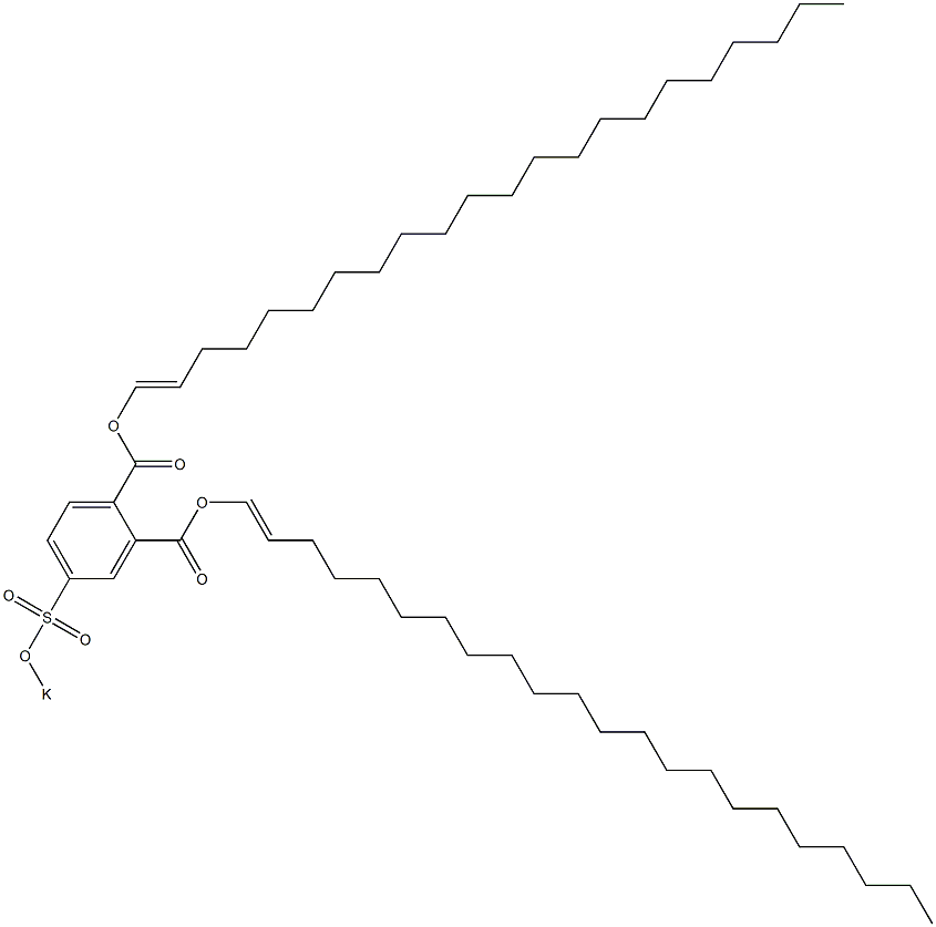 4-(Potassiosulfo)phthalic acid di(1-docosenyl) ester Struktur