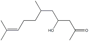 6,10-Dimethyl-9-undecen-4-ol-2-one Struktur