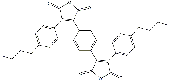 3,3'-[1,4-Phenylene]bis[4-(4-butylphenyl)furan-2,5-dione] Struktur