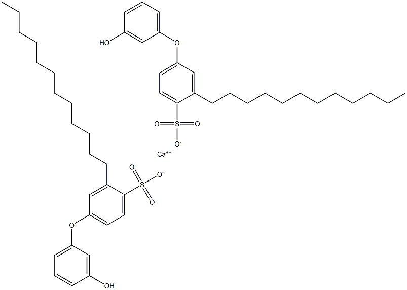 Bis(3'-hydroxy-3-dodecyl[oxybisbenzene]-4-sulfonic acid)calcium salt Struktur