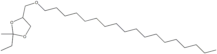 2-Ethyl-2-methyl-4-(2-oxaicosan-1-yl)-1,3-dioxolane Struktur