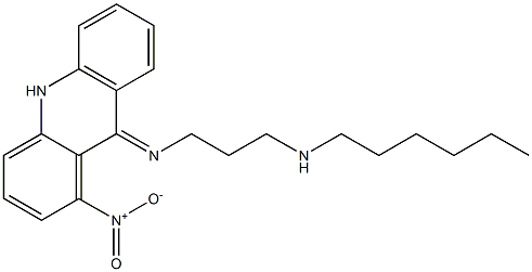 9,10-Dihydro-1-nitro-9-[[3-(hexylamino)propyl]imino]acridine Struktur