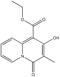 3-Methyl-2-hydroxy-4-oxo-4H-quinolizine-1-carboxylic acid ethyl ester Struktur