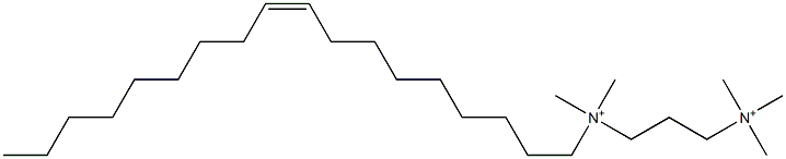 N,N,N,N',N'-Pentamethyl-N'-[(Z)-9-octadecenyl]-1,3-propanediaminium Struktur