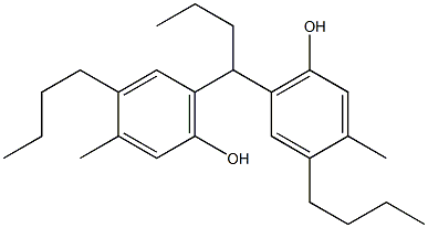 6,6'-Butylidenebis(3-methyl-4-butylphenol) Struktur