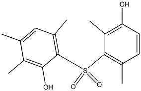 2,3'-Dihydroxy-2',3,4,6,6'-pentamethyl[sulfonylbisbenzene] Struktur