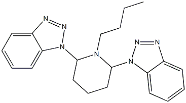 1-Butyl-2,6-bis(1H-benzotriazol-1-yl)piperidine Struktur