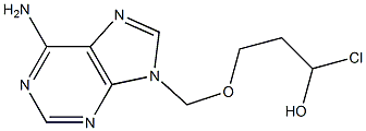 6-Amino-9-(2-hydroxy-1-chloromethylethoxymethyl)-9H-purine Struktur