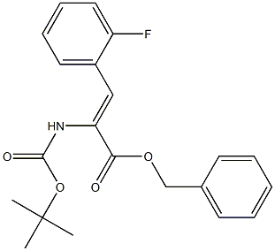 3-(2-Fluorophenyl)-2-[(tert-butoxy)carbonylamino]acrylic acid benzyl ester Struktur