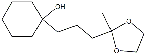 2-Methyl-2-[3-(1-hydroxycyclohexyl)propyl]-1,3-dioxolane Struktur