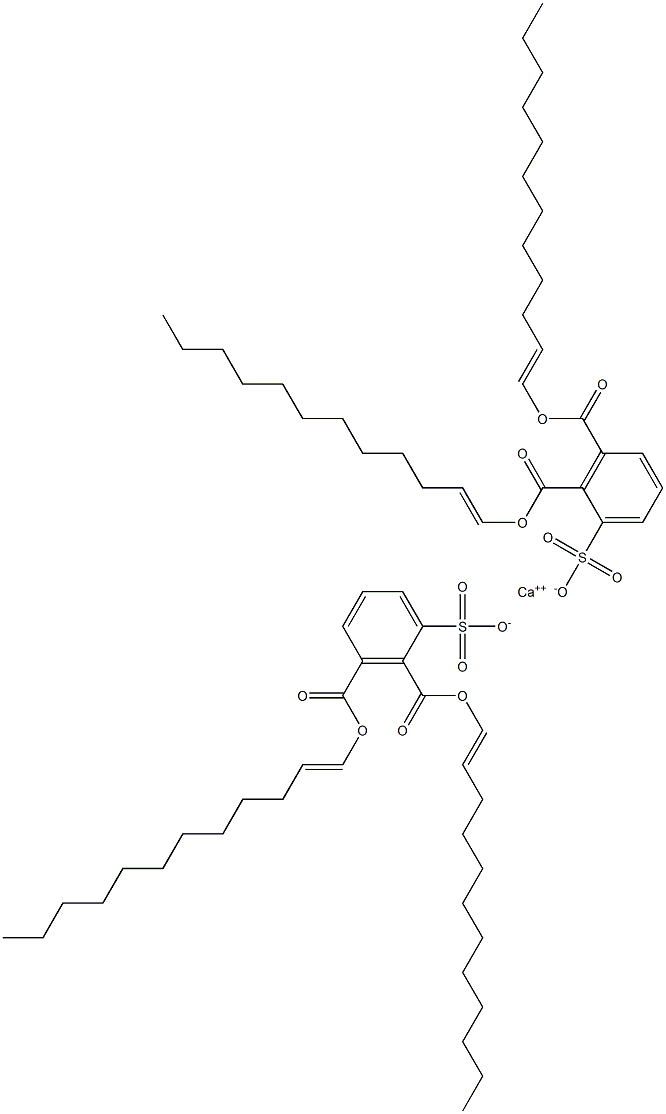 Bis[2,3-di(1-dodecenyloxycarbonyl)benzenesulfonic acid]calcium salt Struktur