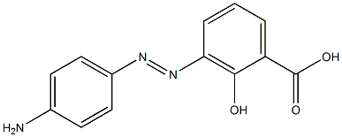 3-(4-Aminophenylazo)-2-hydroxybenzoic acid Struktur