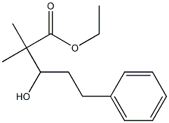 2,2-Dimethyl-3-hydroxy-5-phenylvaleric acid ethyl ester Struktur