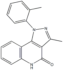 1-(2-Methylphenyl)-3-methyl-1H-pyrazolo[4,3-c]quinolin-4(5H)-one Struktur