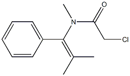 N-(1-Phenyl-2-methyl-1-propenyl)-N-methyl-2-chloroacetamide Struktur