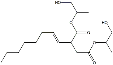 2-(1-Octenyl)succinic acid bis(2-hydroxy-1-methylethyl) ester Struktur