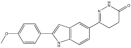 6-[2-(4-Methoxyphenyl)-1H-indol-5-yl]-4,5-dihydropyridazin-3(2H)-one Struktur