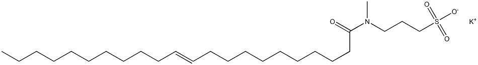 3-[N-(1-Oxo-11-docosen-1-yl)-N-methylamino]-1-propanesulfonic acid potassium salt Struktur