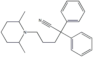 5-(2,6-Dimethyl-1-piperidinyl)-2,2-diphenylpentanenitrile Struktur