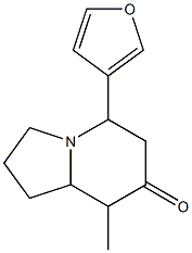 5-(3-Furyl)hexahydro-8-methylindolizin-7(1H)-one Struktur